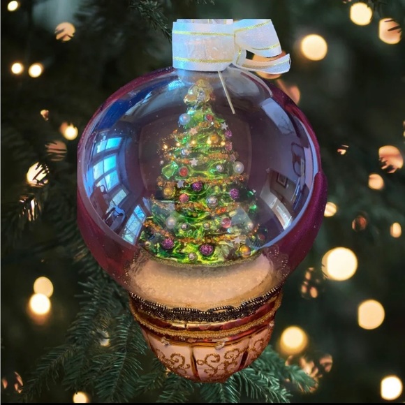Polish Handcrafted Vitbis Glass Christmas Tree Ornament Elegant Collectible - Picture 3 of 4